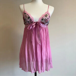 Victoria’s Secret Dress Floral Lace Trim Babydoll Fairy Coquette Valentines M